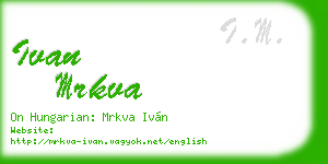 ivan mrkva business card